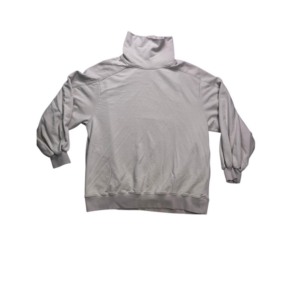 LIT Sweatshirt Women‎ Large Beige Turtleneck Long Sleeve Pullover Cozy Comfort